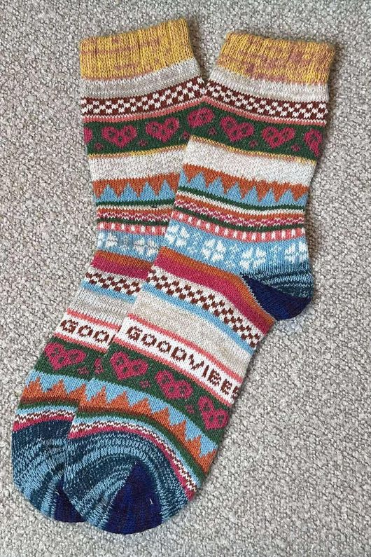 Good Vibes Fair Isle Socks 6 -